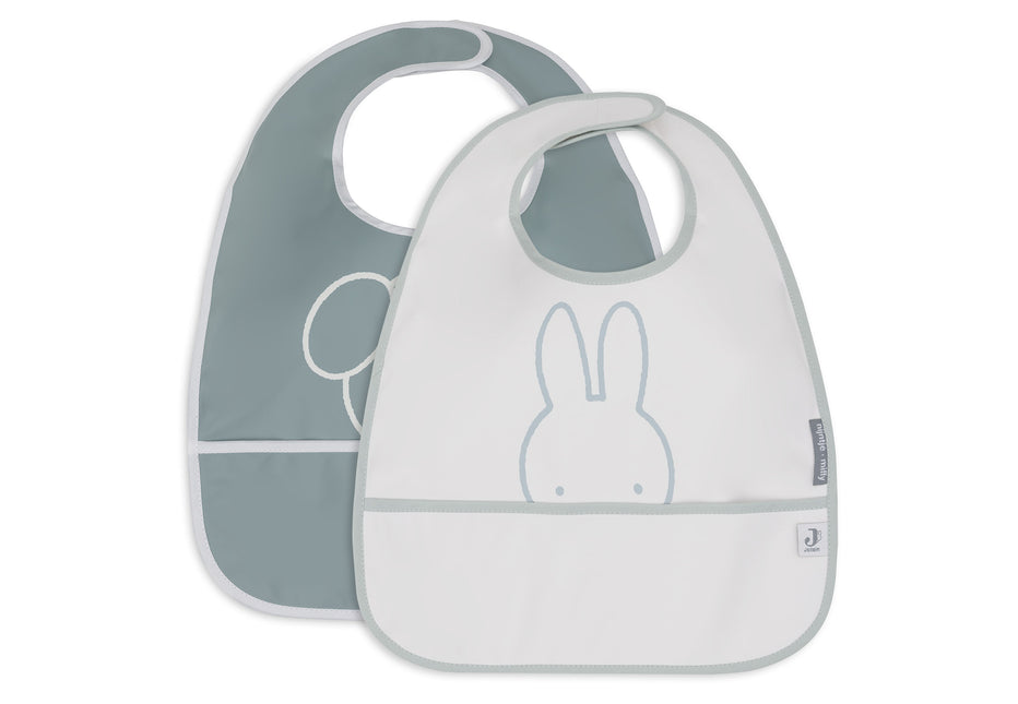 Bavaglino Jollein impermeabile Miffy Peekaboo verde mare 2 pezzi