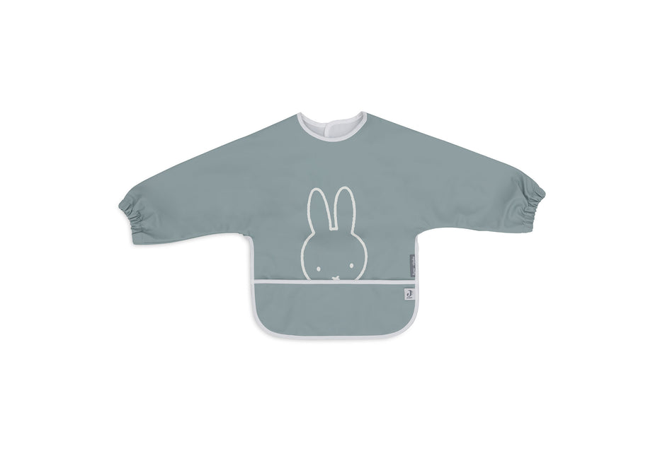 Bavaglino Jollein impermeabile Miffy Peekaboo verde mare con maniche