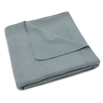 Coperta per culla Jollein in maglia leggera verde mare 75 X 100 cm