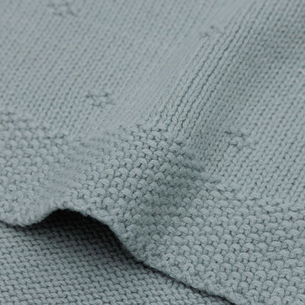 Coperta per culla Jollein in maglia leggera verde mare 75 X 100 cm