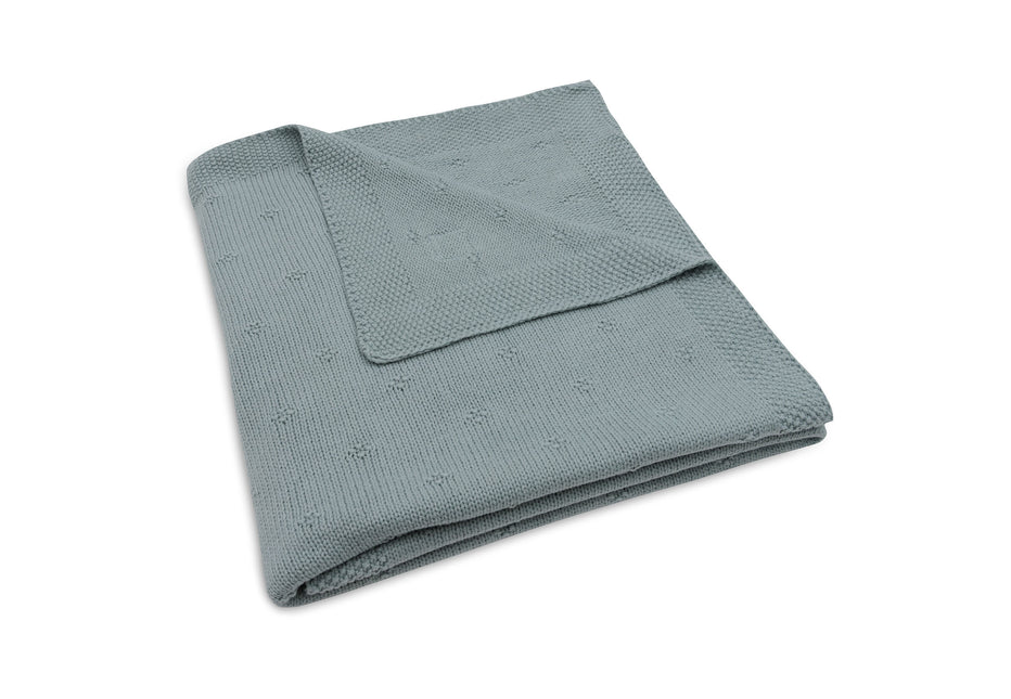 Coperta Jollein per il letto 100X150Cm in maglia morbida verde mare