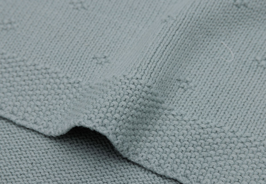 Coperta Jollein per il letto 100X150Cm in maglia morbida verde mare