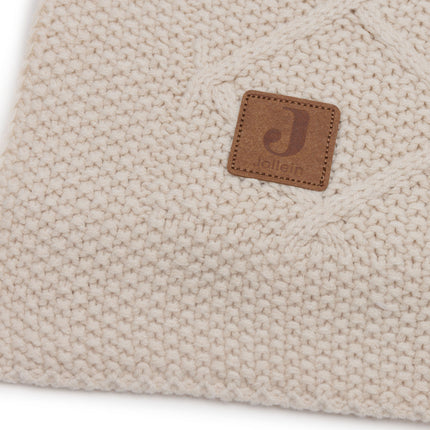 Coperta da letto Jollein Check Knit Oatmeal 100 X 150 Cm