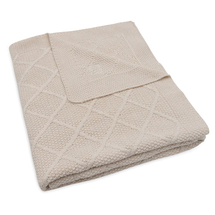 Coperta da letto Jollein Check Knit Oatmeal 100 X 150 Cm