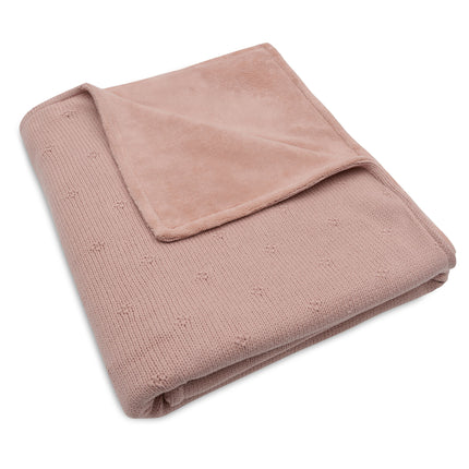 Coperta da letto Jollein in maglia leggera Wild Rose/Velvet 100 X 150 Cm