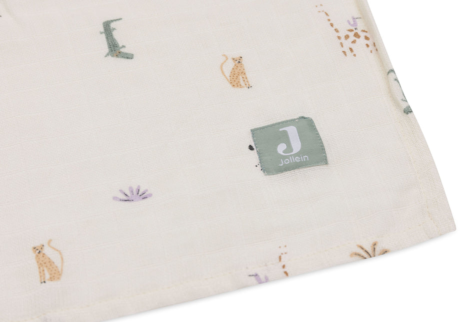 Jollein Panno idrofilo Jungle Jambo 115 X 115 cm 2 pezzi.