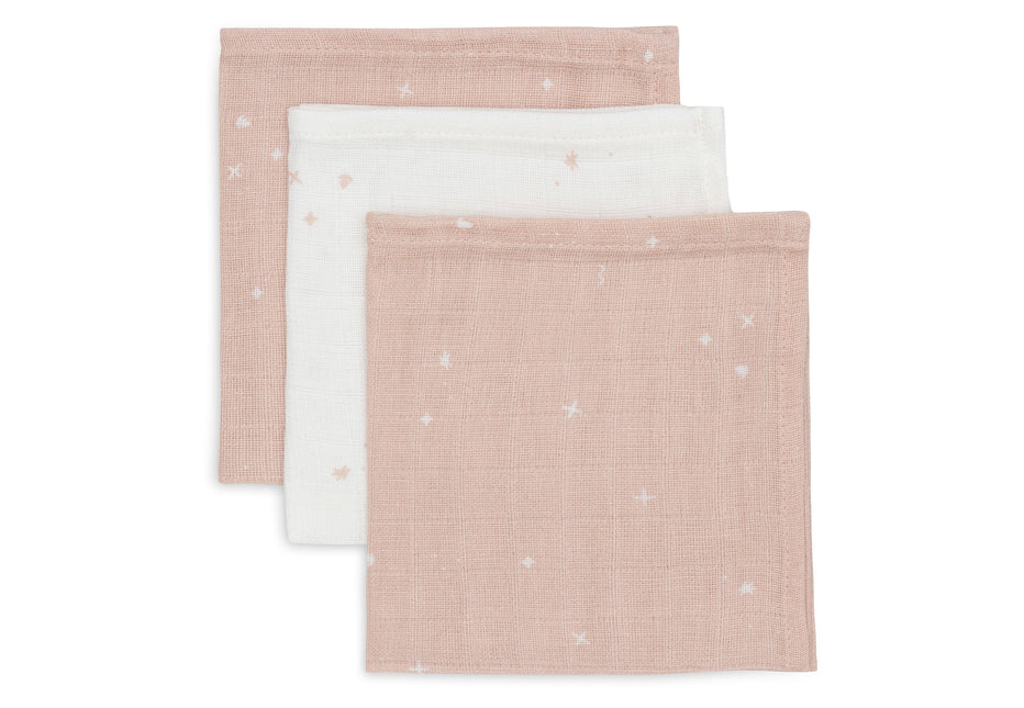 Jollein Panno per la bocca Twinkling Wild Rose 31 X 31 cm 3 pezzi