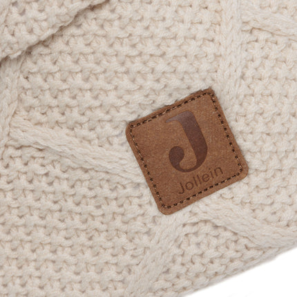 Jollein Commodity basket Check Knit Oatmeal (farina d'avena)