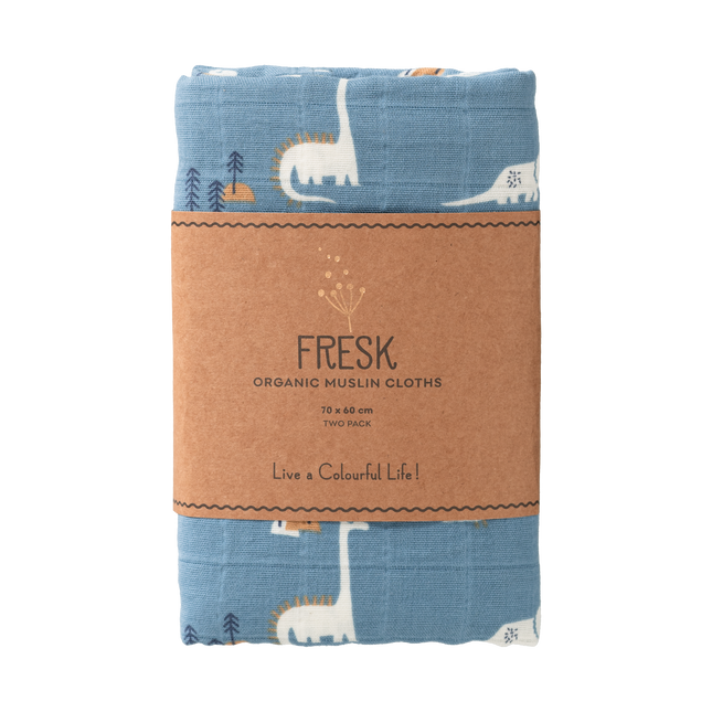 Fresk Swaddle set 2 pezzi. 70x60 cm Dino