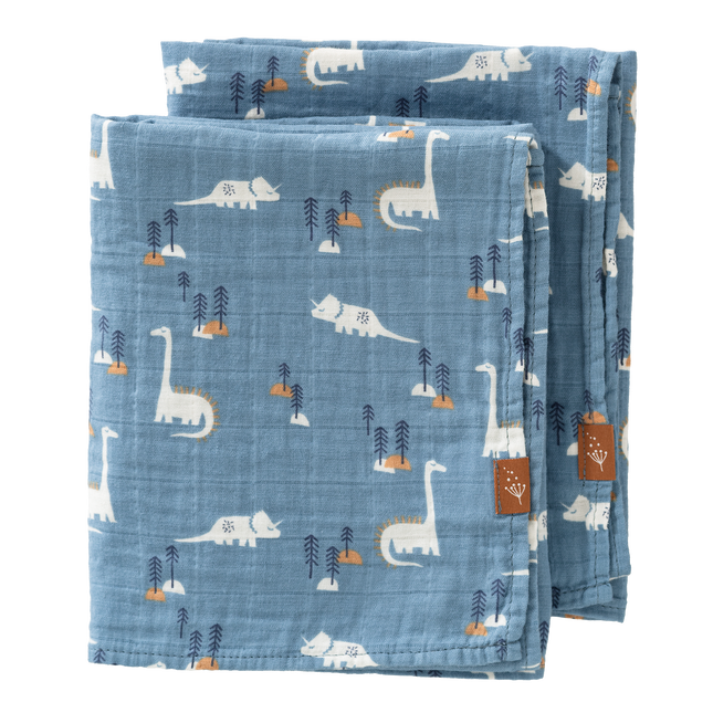 Fresk Swaddle set 2 pezzi. 70x60 cm Dino