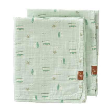 Fresk Swaddle set 2 pezzi. 70x60 cm Surf Boy