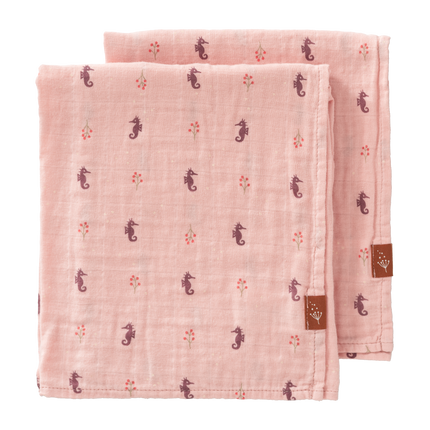 Fresk Swaddle set 2 pezzi. 70x60 cm Cavalluccio marino