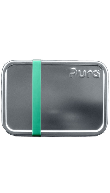 Pura RVS lunchbox large + silicone band moss