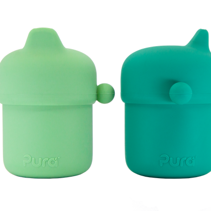 Pura my-my™ tazza con beccuccio in silicone da 150 ml in confezione da 2 pezzi - Menta e Muschio