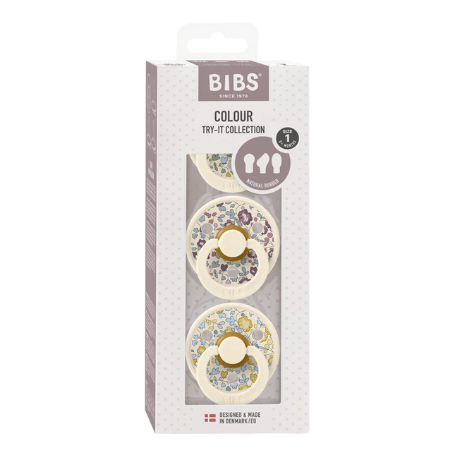 Tettarella BIBS Taglia 1 Liberty Try-It Pack Avorio