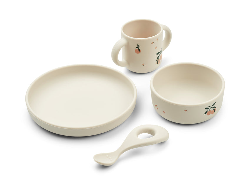 Set di stoviglie per bambini Liewood Vivi Peach/ Sea Shell