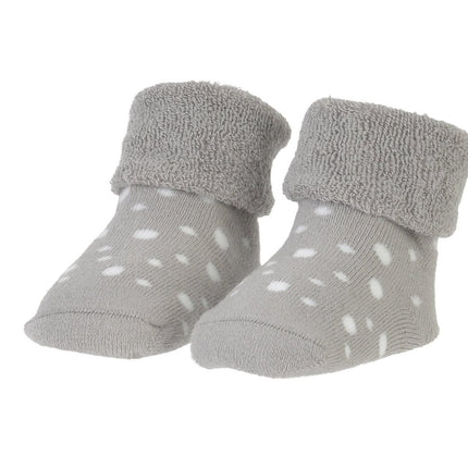 BamBam Babysokjes Organische Sokken Met Dots Grijs - BamBam - Babywinkel - 8711811096688