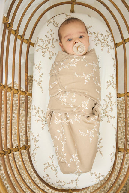 Meyco Swaddle Cloth Branches Sand 0-3 mesi