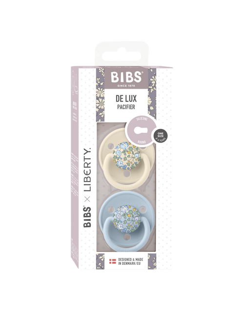 BIBS Ciuccio Liberty De Lux Baby Blu 2 pezzi