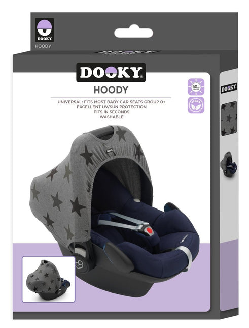 Dooky Maxi Cosi Zonnekap Hoody Stars Grey - Dooky - Babywinkel - 5038278000458