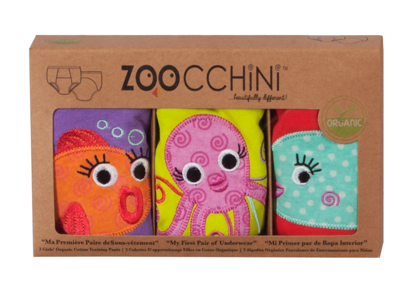 Zoocchini Pantaloni Pratica Ragazze Oceano Cotone 3 pezzi