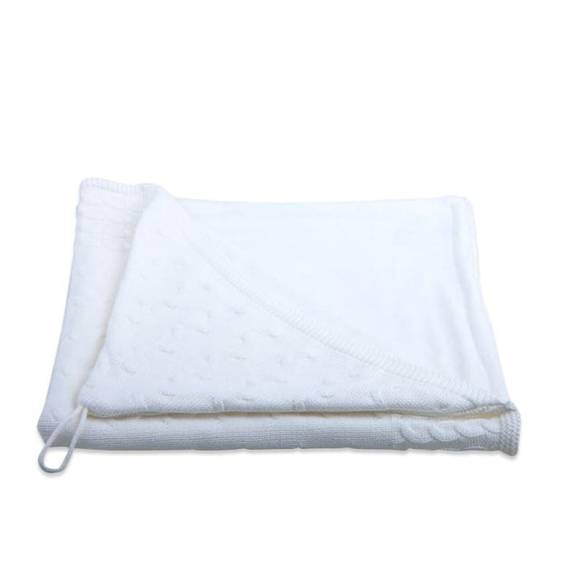 Coperta Baby's Only Wrap Blanket Baby Chenille Cable Bianco