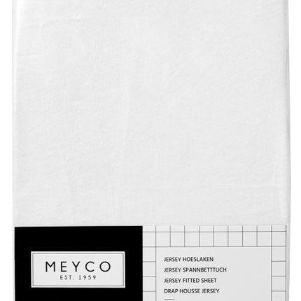 Meyco Lenzuolo a pieghe Jersey Bianco 40x80/90 cm