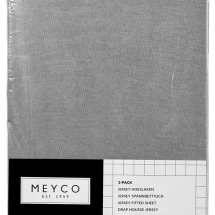 Meyco Lenzuolo a Coperta Jersey Grigio 40x80/90 cm 2 pezzi