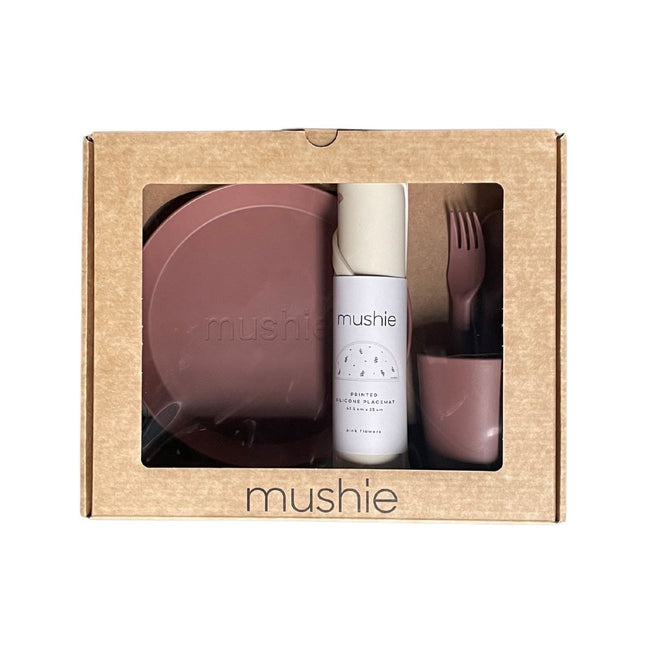 Mushie Giftbox Set di stoviglie per bambini Round Woodchuck