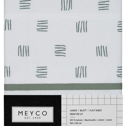 Meyco Lenzuola Block Stripe Verde Foresta