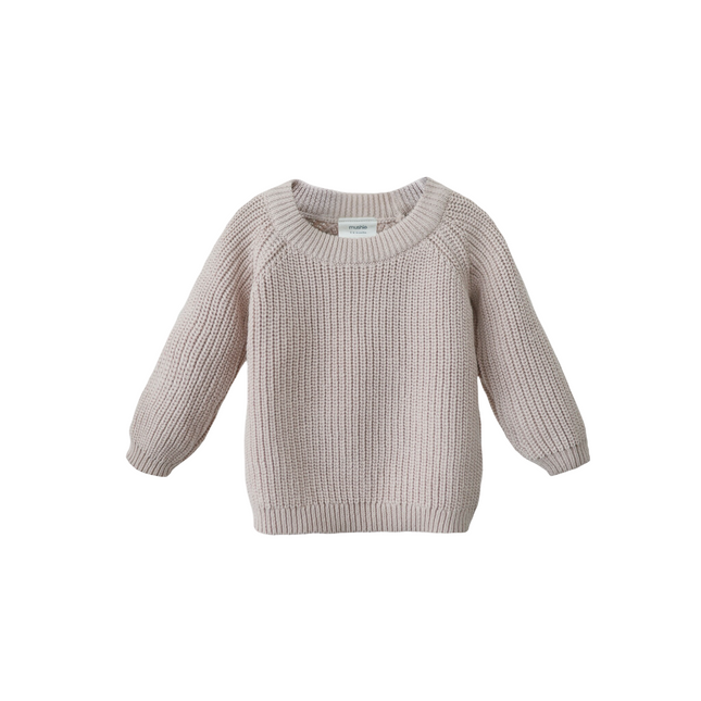 Maglione Mushie Baby a maglia grossa Beige