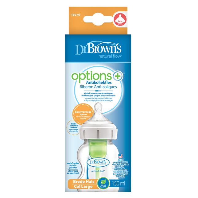 Il dott. Opzioni di Brown + Bottiglia a collo largo 150ml