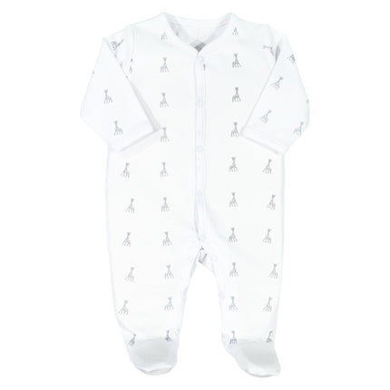 Tuta da boxe Sophie the Giraffe Apertura dritta in cotone bianco