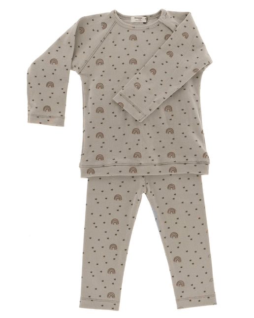 Pigiama per bambini Snoozebaby Smokey Green Rainbow