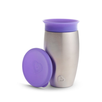 Tazza per bere Munchkin Miracle Sippy Cup Viola in acciaio inox