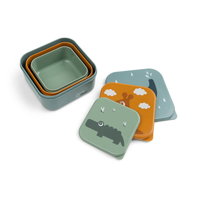 Done by Deer Lunchbox Set Deer Friends Blue Mix 3pcs