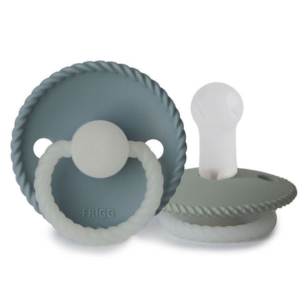 Ciuccio Frigg Taglia 2 Corda Notte Pietra Blu/Salvia Silicone 2-Pack