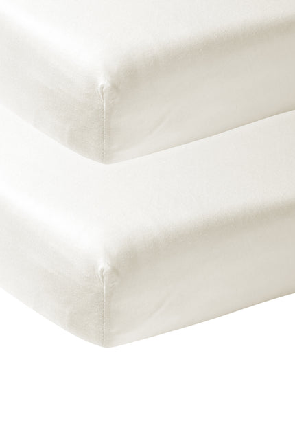 Meyco Lenzuolo a pieghe Jersey 2St 60X120 Bianco sporco