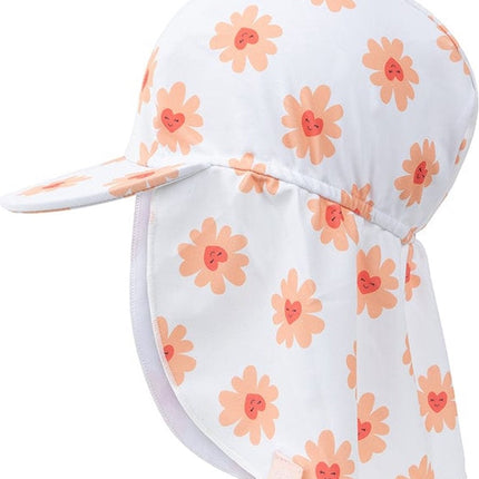 Swim Essentials Cappello da sole Baby Uv Flower Hearts Protezione del collo