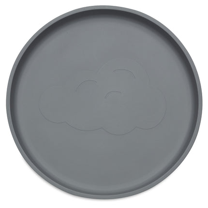 Jollein Piatto per bambini in silicone Grigio Tempesta