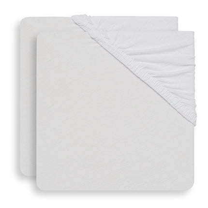 Jollein Lenzuolo a pieghe Jersey Bianco 40x90cm 2 pezzi