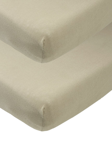 Meyco Lenzuolo a pieghe Jersey 2St 60X120 Taupe