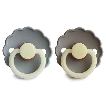 Tettarella Frigg Taglia 2 Daisy Night Grigio Francese / Portobello Silicone Confezione da 2 pezzi