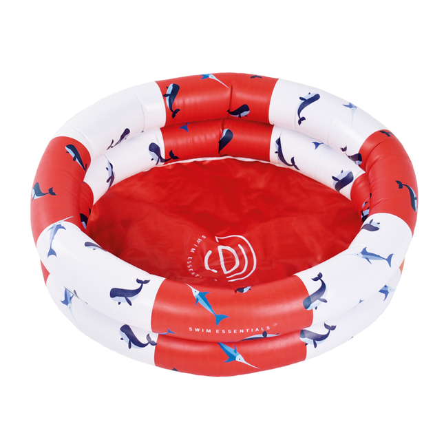 Swim Essentials Piscina Bambino Balena Rosso Bianco 60Cm