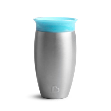 Tazza per bere Munchkin Miracle Sippy Cup blu in acciaio inossidabile