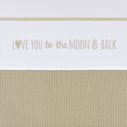 Lenzuolo per rete Meyco Love You To The Moon & Back Sand 100X150cm