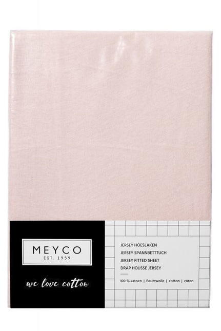 Meyco Lenzuolo a pieghe Jersey Rosa chiaro 40x80/90 cm