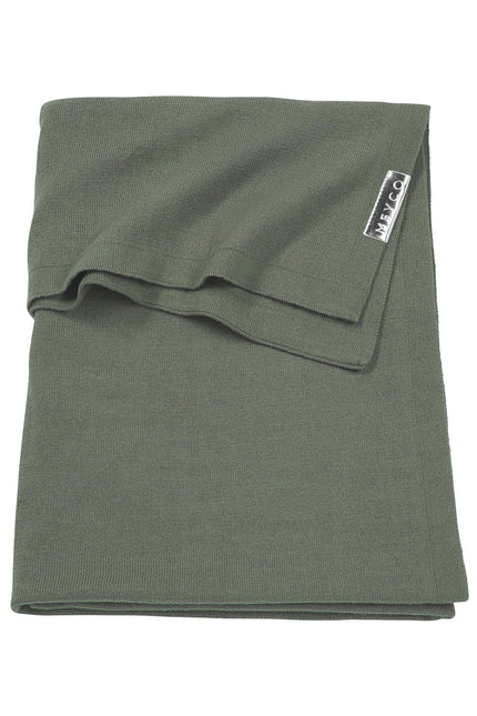 Coperta per culla Meyco a maglia verde bosco