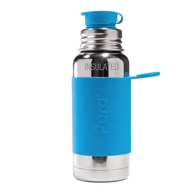 Pura Thermos Borraccia in acciaio inox 475Ml Set Aqua 3 pezzi