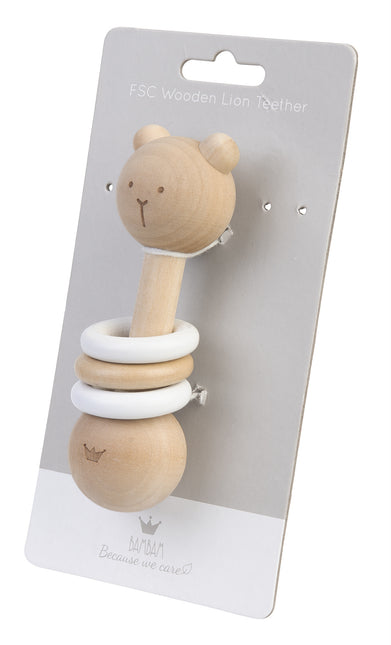 Orso di legno con sonaglio BamBam